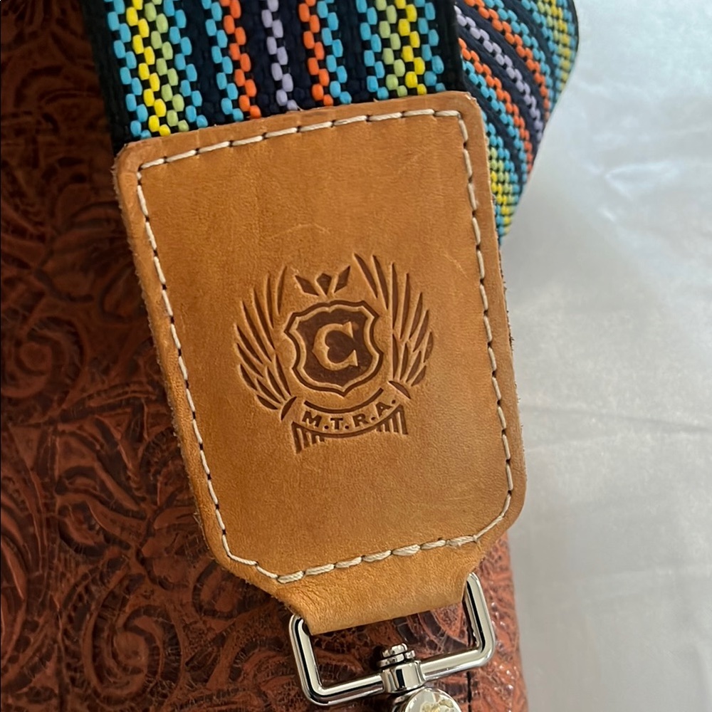 Consuela Brown Embossed Women's Bag - Picture 5 of 5